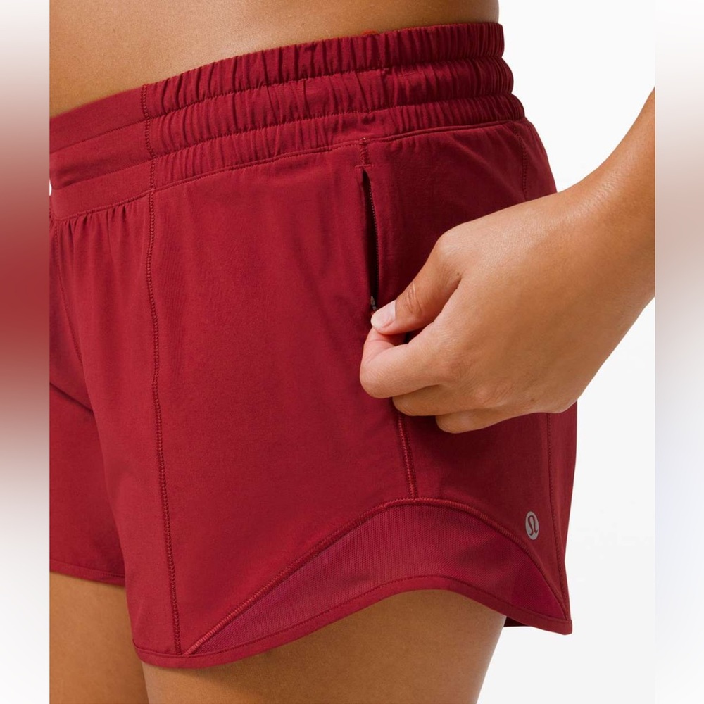Lululemon Hotty Hot Burgundy Athletic Shorts